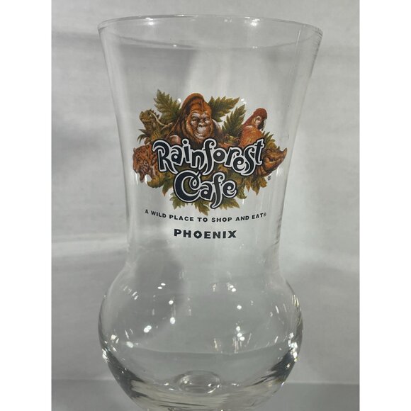 Rainforest Cafe Phoenix Y2K collector Hurricane Souvenir glass New with box - Picture 3 of 6